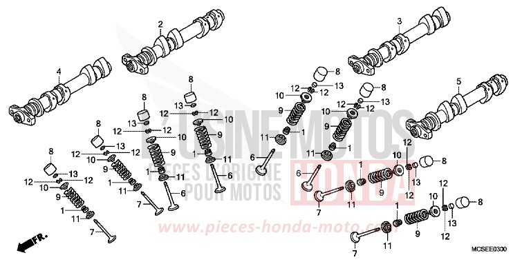 CAMSHAFT/VALVE for ST1300 GRAPHITE BLACK (NHB01) from 2014