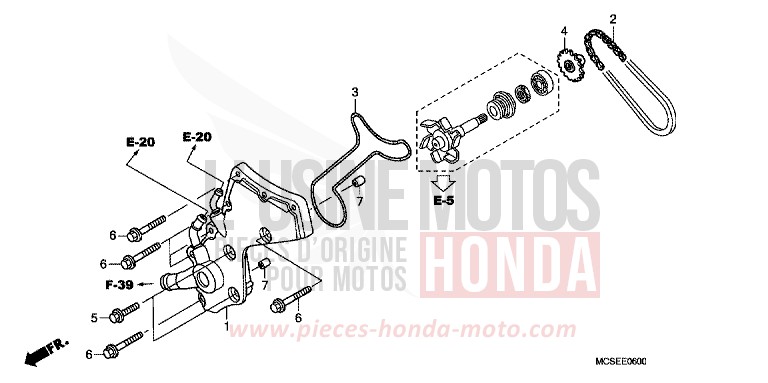 WATER PUMP COVER for ST1300 GRAPHITE BLACK (NHB01) from 2014