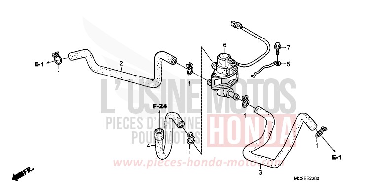 AIR INJECTION CONTROL VALVE for ST1300 GRAPHITE BLACK (NHB01) from 2014