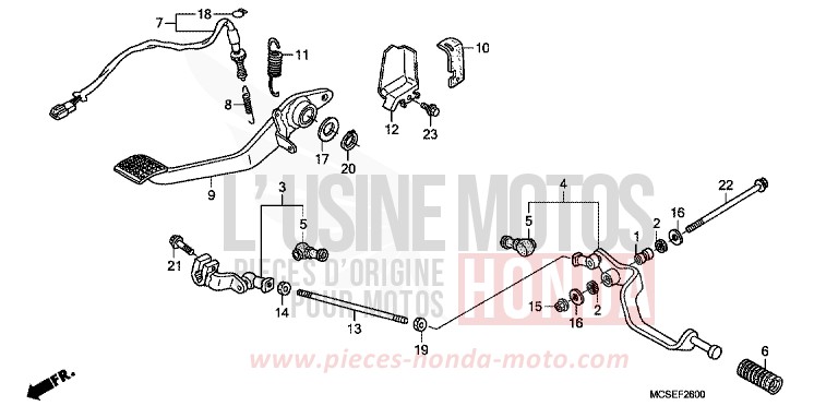 PEDAL for ST1300 GRAPHITE BLACK (NHB01) from 2014