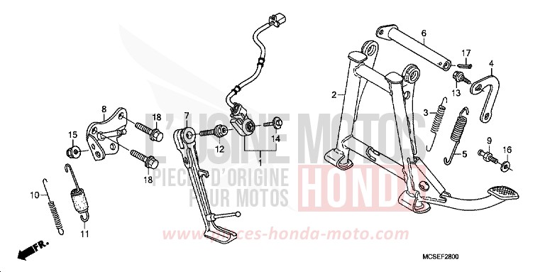 STAND for ST1300 GRAPHITE BLACK (NHB01) from 2014