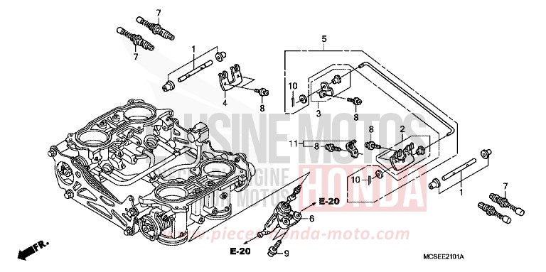 THROTTLE BODY (COMPONENT PARTS) for ST1300 ION BLUE METALLIC (PB388) from 2014