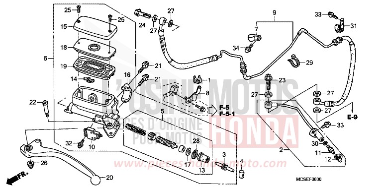 CLUTCH MASTER CYLINDER for ST1300 ION BLUE METALLIC (PB388) from 2014
