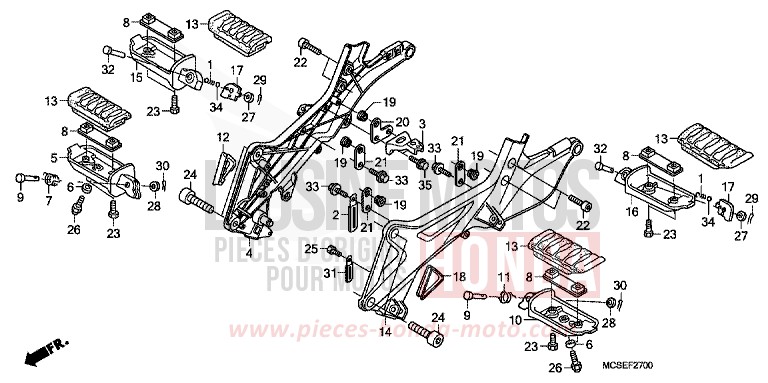 PEDANA per ST1300 ION BLUE METALLIC (PB388) del 2014