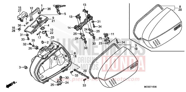 SADDLE BAG for ST1300 ION BLUE METALLIC (PB388) from 2014