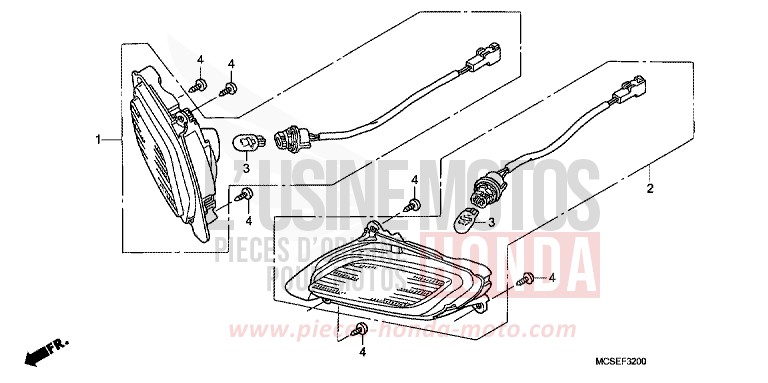 WINKER for ST1300 PEARL COSMIC BLACK (NHA64) from 2014