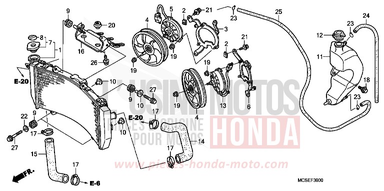 RADIATOR for ST1300 SHASTA WHITE (NH138) from 2014