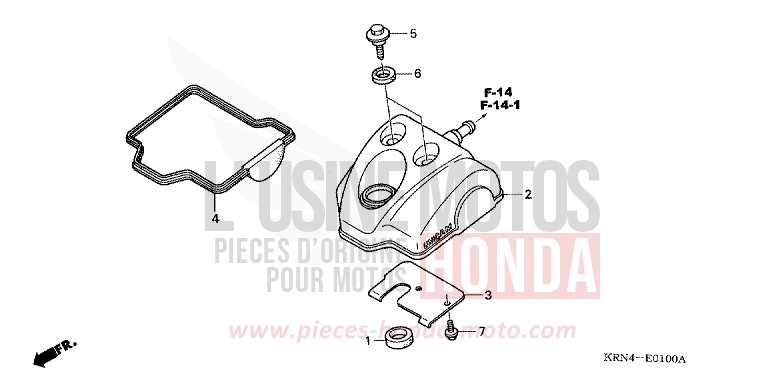 COPERCHIO TESTATA per CRF250R EXTREME RED (R292) del 2004