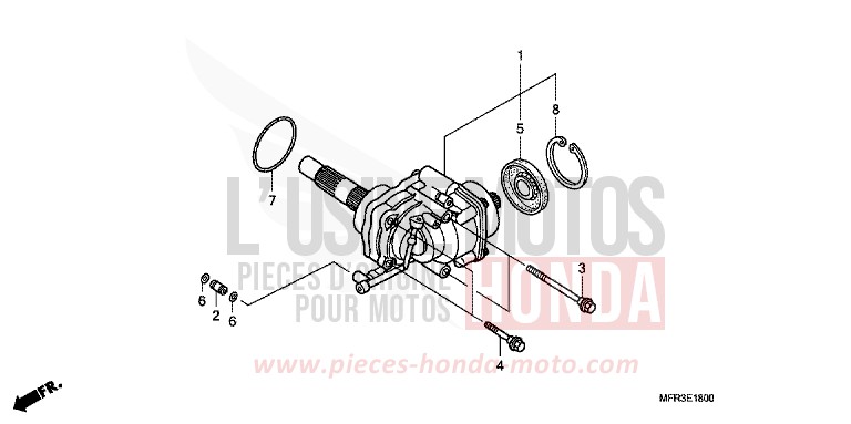 CROSS SHAFT for VT1300CX GRAPHITE BLACK (NHB01) from 2010
