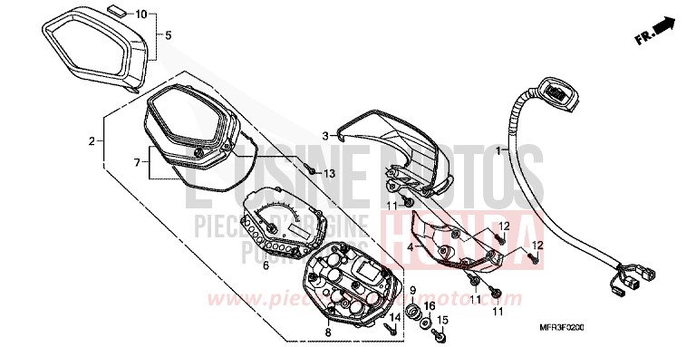METER for VT1300CX GRAPHITE BLACK (NHB01) from 2010