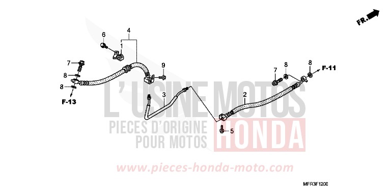 BRAKE LINE (VT1300CX) for VT1300CX GRAPHITE BLACK (NHB01) from 2010