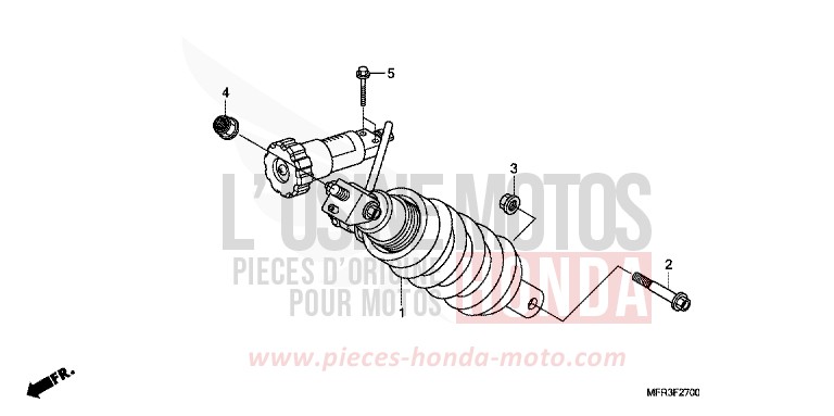REAR CUSHION for VT1300CX GRAPHITE BLACK (NHB01) from 2010