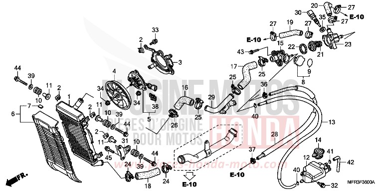 RADIATOR for VT1300CX GRAPHITE BLACK (NHB01) from 2010