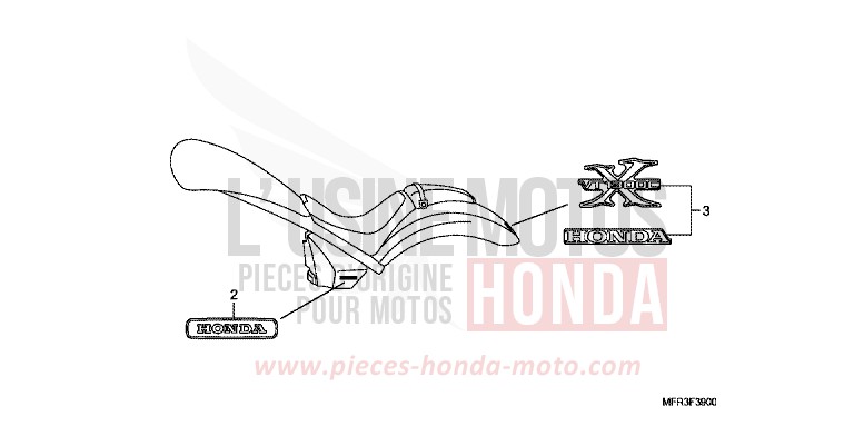 EMBLEM/MARK for VT1300CX GRAPHITE BLACK (NHB01) from 2010