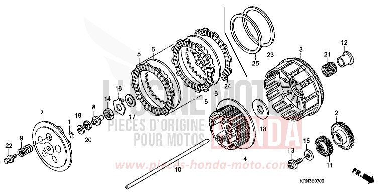 CLUTCH for CRF250R EXTREME RED (R292) from 2004