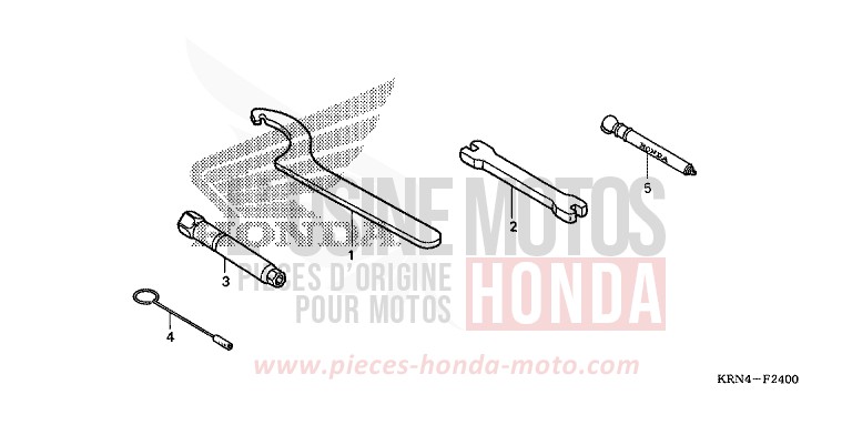 TOOLS for CRF250R EXTREME RED (R292) from 2004