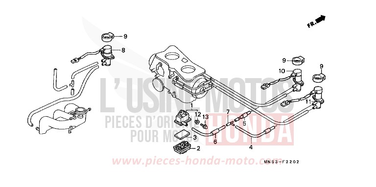 SOLENOID VALVE/ SUB AIR CLEANER (3) for Goldwing CANDY SPECTRA RED (R176) from 1990