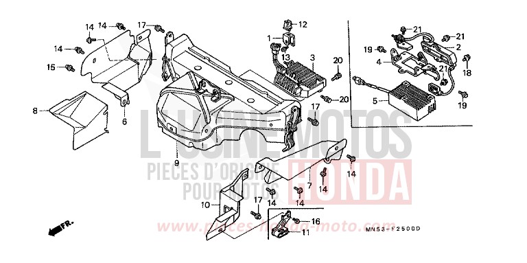 CHAMBER PROTECTOR for Goldwing CANDY SPECTRA RED (R176) from 1990