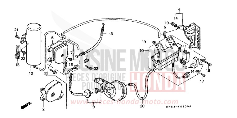 CRUISE VALVE/ACTUATOR for Goldwing CANDY SPECTRA RED (R176) from 1990