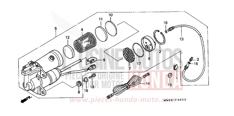 AIR PUMP for Goldwing CANDY WINE BERRY RED-U (R114D) from 1990