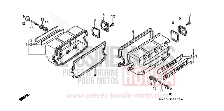 CYLINDER HEAD COVER for Goldwing R114J (R114J) from 1990