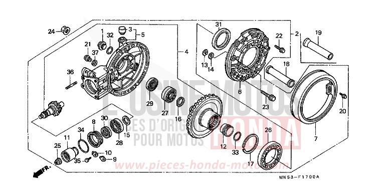 FINAL DRIVEN GEAR for Goldwing R114J (R114J) from 1990