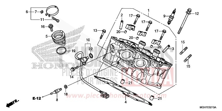 CYLINDER HEAD (REAR) for VFR1200X DEGITAL SILVER METALLIC (NHA30B) from 2015