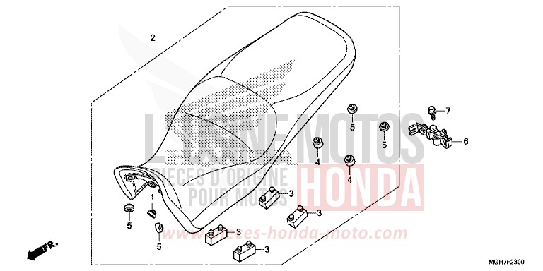 SEAT for VFR1200X MAT PEARL GLARE WHITE (NHB54) from 2015