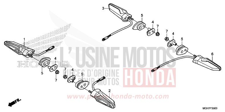 WINKER for VFR1200X PEARL COSMIC BLACK (NHA64) from 2015