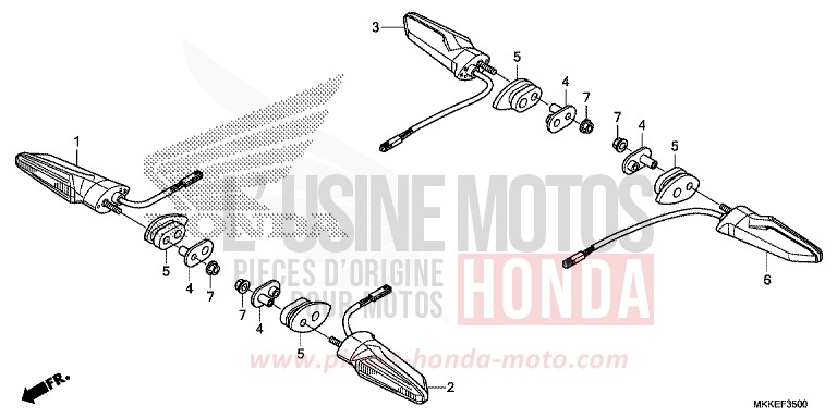 WINKER for CRF1000 DEGITAL SILVER METALLIC (NHA30D) from 2019