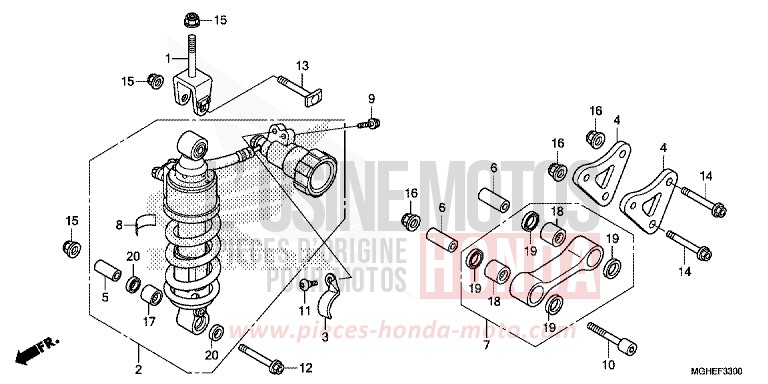 REAR CUSHION for VFR1200X CANDY PROMINENCE RED (R342) from 2014