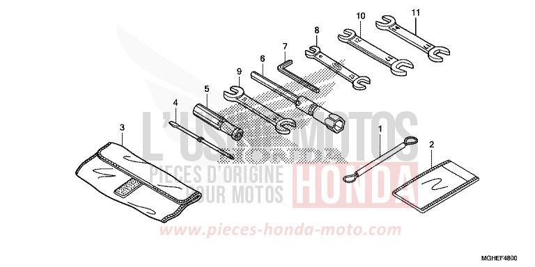 TOOL for VFR1200X CANDY PROMINENCE RED (R342) from 2014