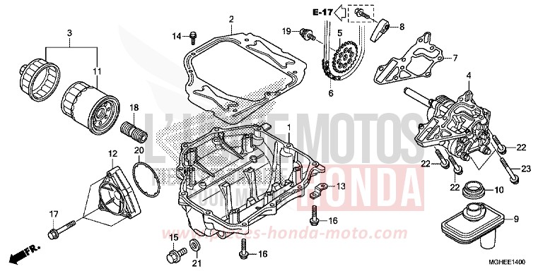 OIL PUMP (VFR1200X/XA/XL) for VFR1200X PEARL COSMIC BLACK (NHA64) from 2014