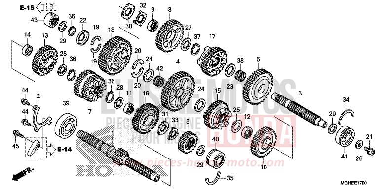 TRANSMISSION (VFR1200X/XA/XL) for VFR1200X PEARL COSMIC BLACK (NHA64) from 2014