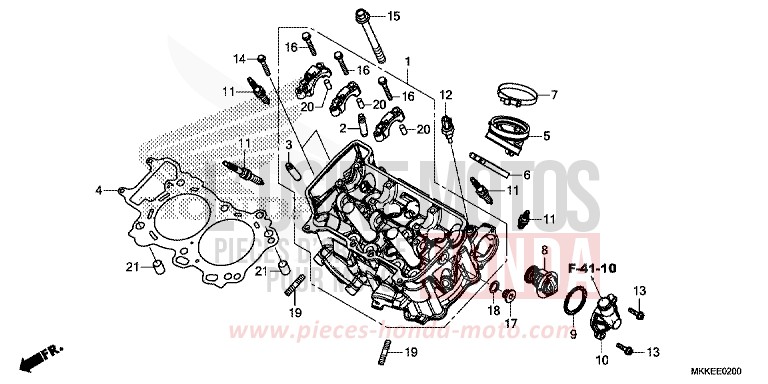 CYLINDER HEAD for CRF1000 PEARL GLARE WHITE (NHB53HB) from 2019