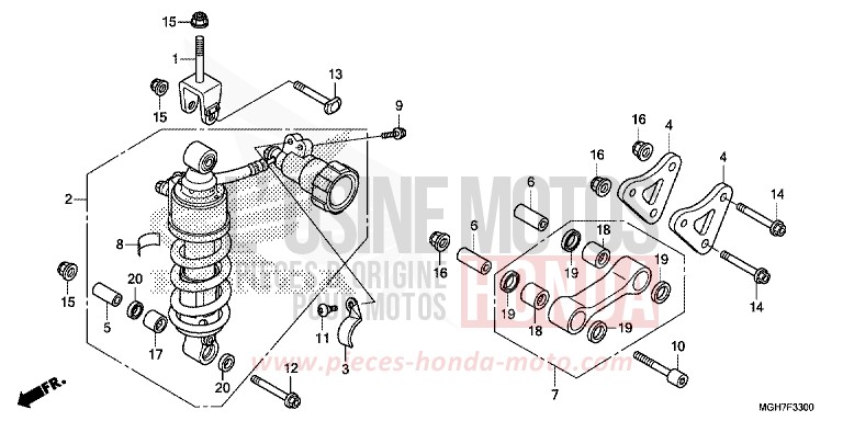 REAR CUSHION for VFR1200X PEARL COSMIC BLACK (NHA64) from 2015