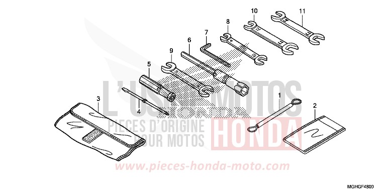 TOOL for VFR1200X DEGITAL SILVER METALLIC (NHA30) from 2016