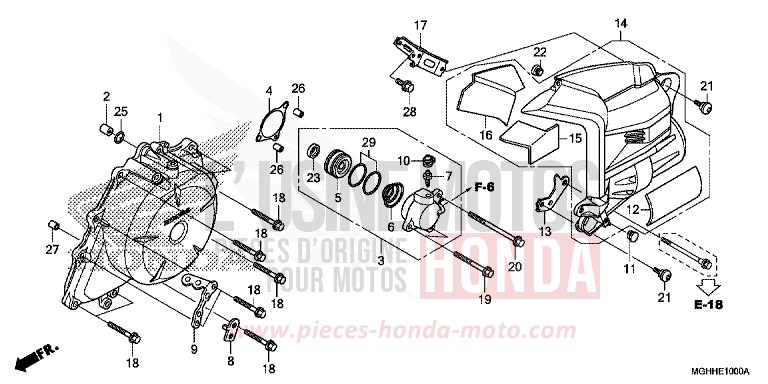 A.C. GENERATOR COVER for VFR1200X CANDY PROMINENCE RED (R342) from 2017