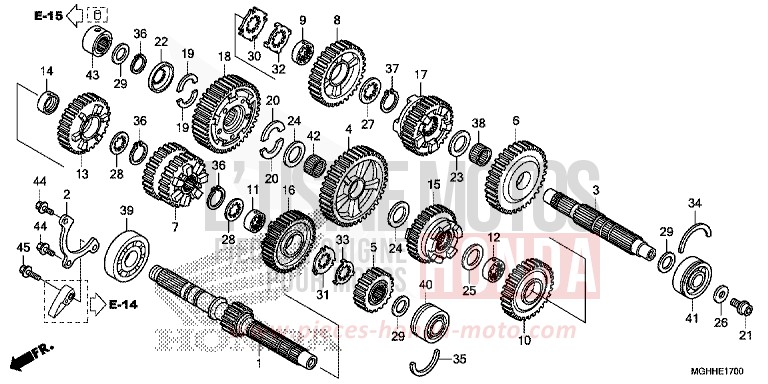 TRANSMISSION (VFR1200X/XA/XL) for VFR1200X CANDY PROMINENCE RED (R342) from 2017