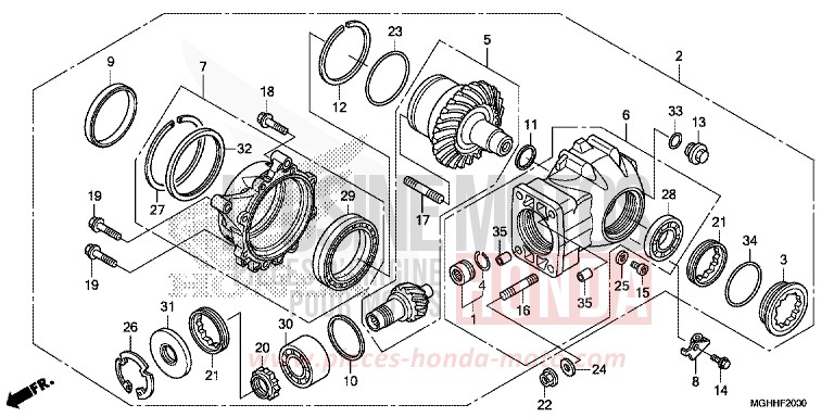 FINAL DRIVEN GEAR for VFR1200X CANDY PROMINENCE RED (R342) from 2017