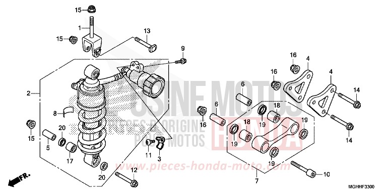 REAR CUSHION for VFR1200X CANDY PROMINENCE RED (R342) from 2017