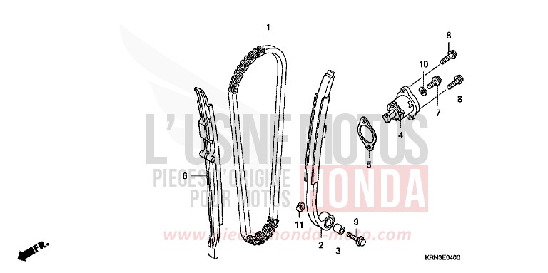 CAM CHAIN/TENSIONER for CRF250R EXTREME RED (R292) from 2007