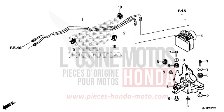 ABS MODULATOR for CRF1000 PEARL GLARE WHITE (NHB53HB) from 2019