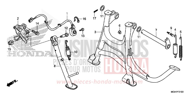 STAND for VFR1200X PEARL COSMIC BLACK (NHA64) from 2015
