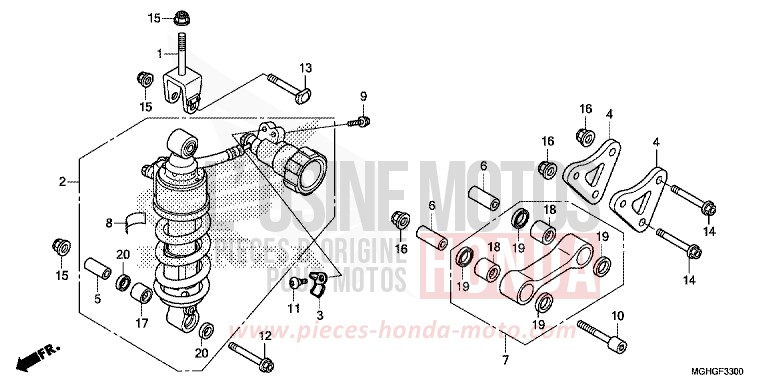 REAR CUSHION for VFR1200X DEGITAL SILVER METALLIC (NHA30) from 2016