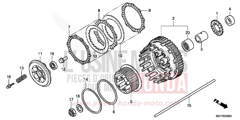 CLUTCH for VFR800X MAT GUNPOWDER BLACK METALLIC (NH436) from 2013