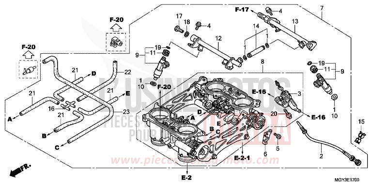THROTTLE BODY for VFR800X PEARL FADELESS WHITE (NH341) from 2013