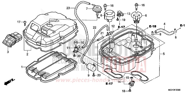 AIR CLEANER for VFR800X PEARL FADELESS WHITE (NH341) from 2013