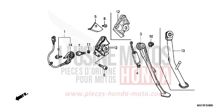 STAND for VFR800X PEARL FADELESS WHITE (NH341) from 2013
