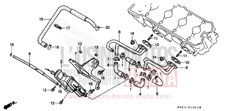 AIR SUCTION VALVE for Hornet ITALIAN RED (R157) from 1999